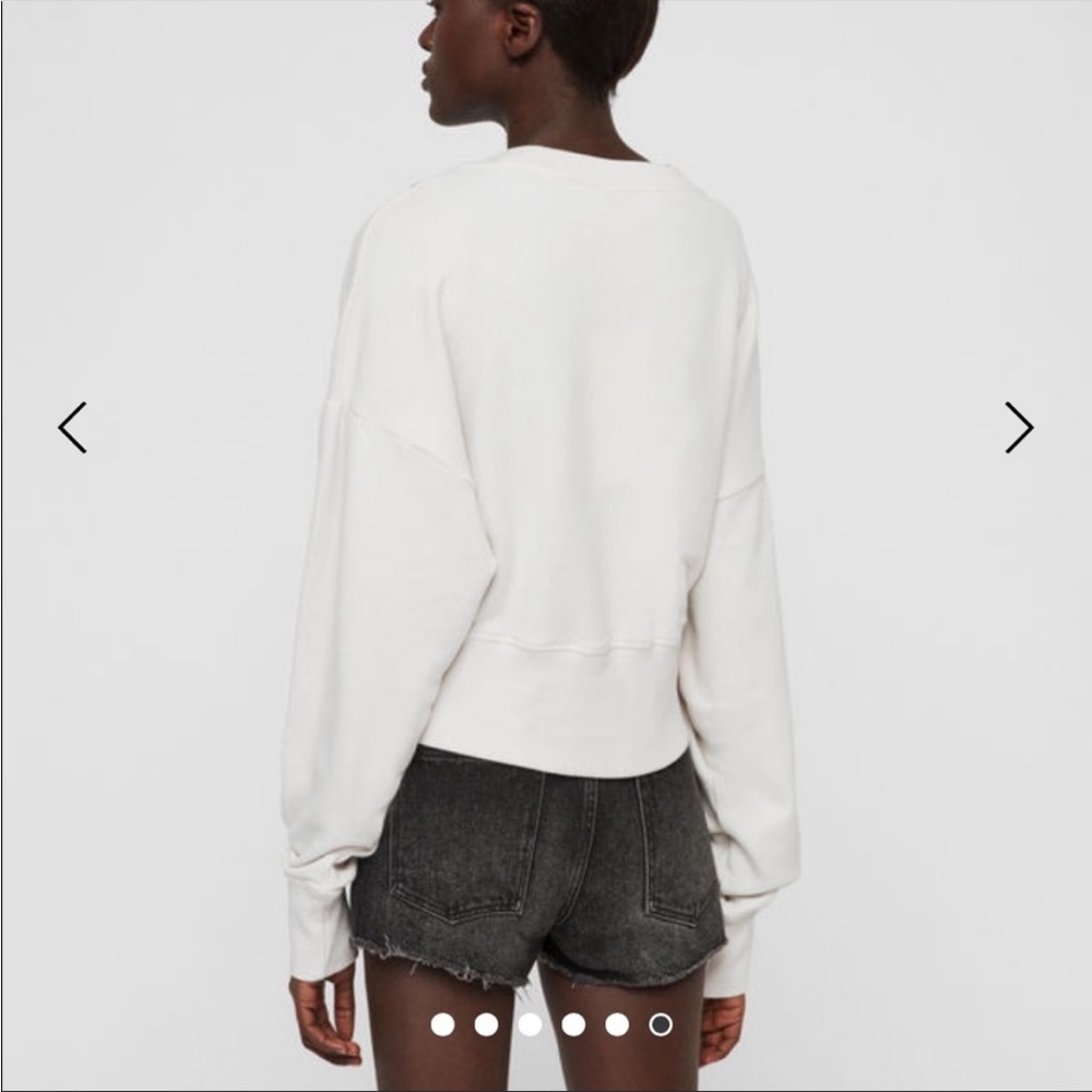 AllSaints Cropped Balloon Arms Sweatshirt - Picture 3 of 3